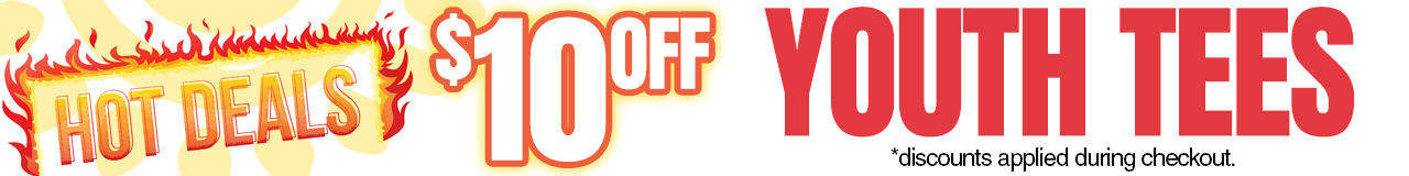 $7 off youth tees