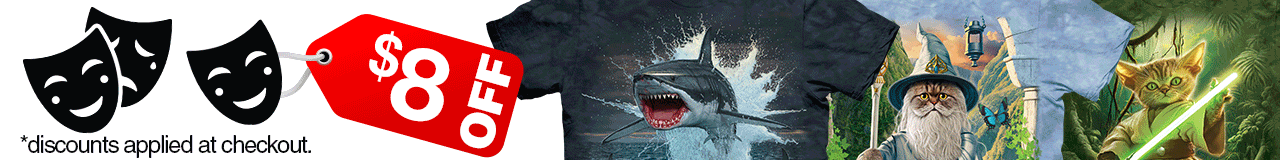 $8 OFF Humor Tees + FREE SHIPPING* over $50 