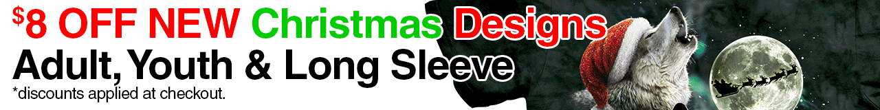$8 OFF NEW Christmas Designs Adult, Youth & Long Sleeve sizes S-5XL