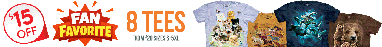 $15 OFF Fan Favorites 8 tees on-sale sizes S-5XL from $20
