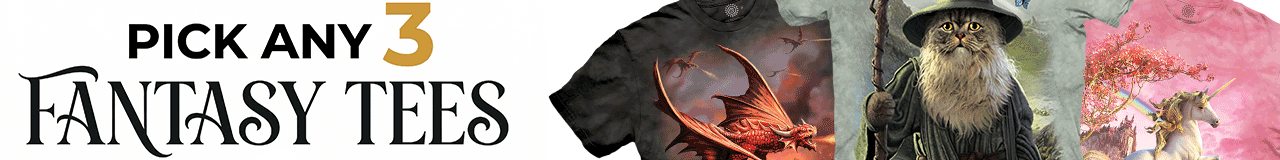 Pick any 3 Fantasy Tees for $65