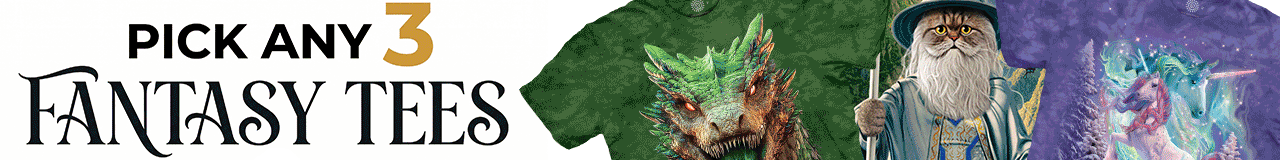 Pick any 3 Fantasy Tees for $65