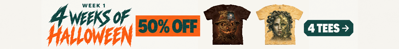 50% OFF 4 tees: Halloween Week 1 