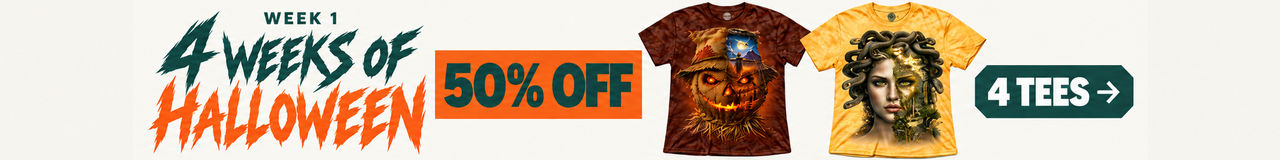 50% OFF 4 tees: Halloween Week 1