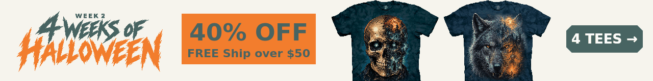 40% OFF 4 tees: Halloween Week 2