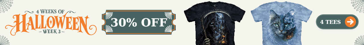 30% OFF 4 tees: Halloween Week 3