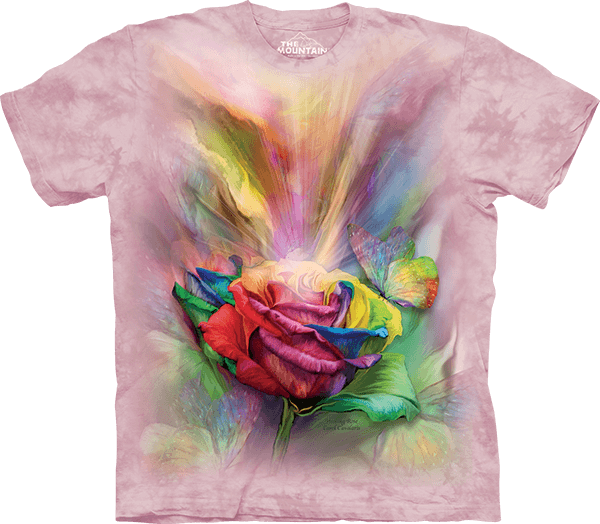 The Mountain T-Shirt Healing Rose T-Shirt by Carol Cavalaris