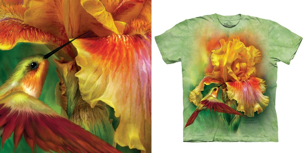 The Mountain T-Shirts Fire Goddess Hummingbird T-Shirt by Carol Cavalaris