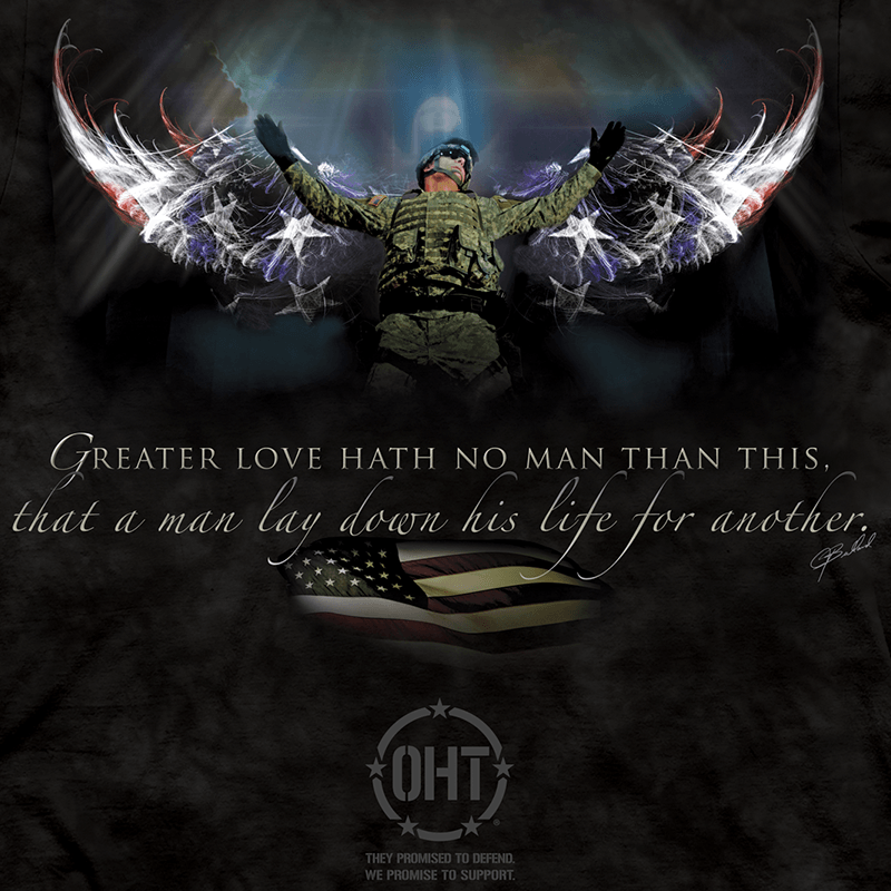 The Mountain's Winged Soldier T-Shirt in the Hero Apparel Collection by Operation Hat Trick