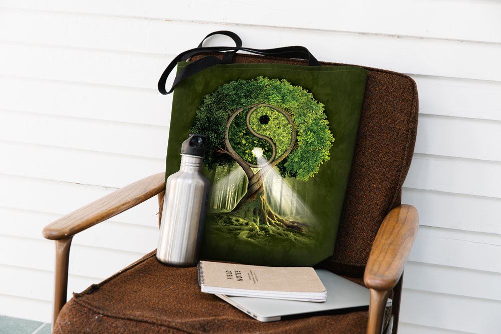 Yin Yang Tree Tote Bag