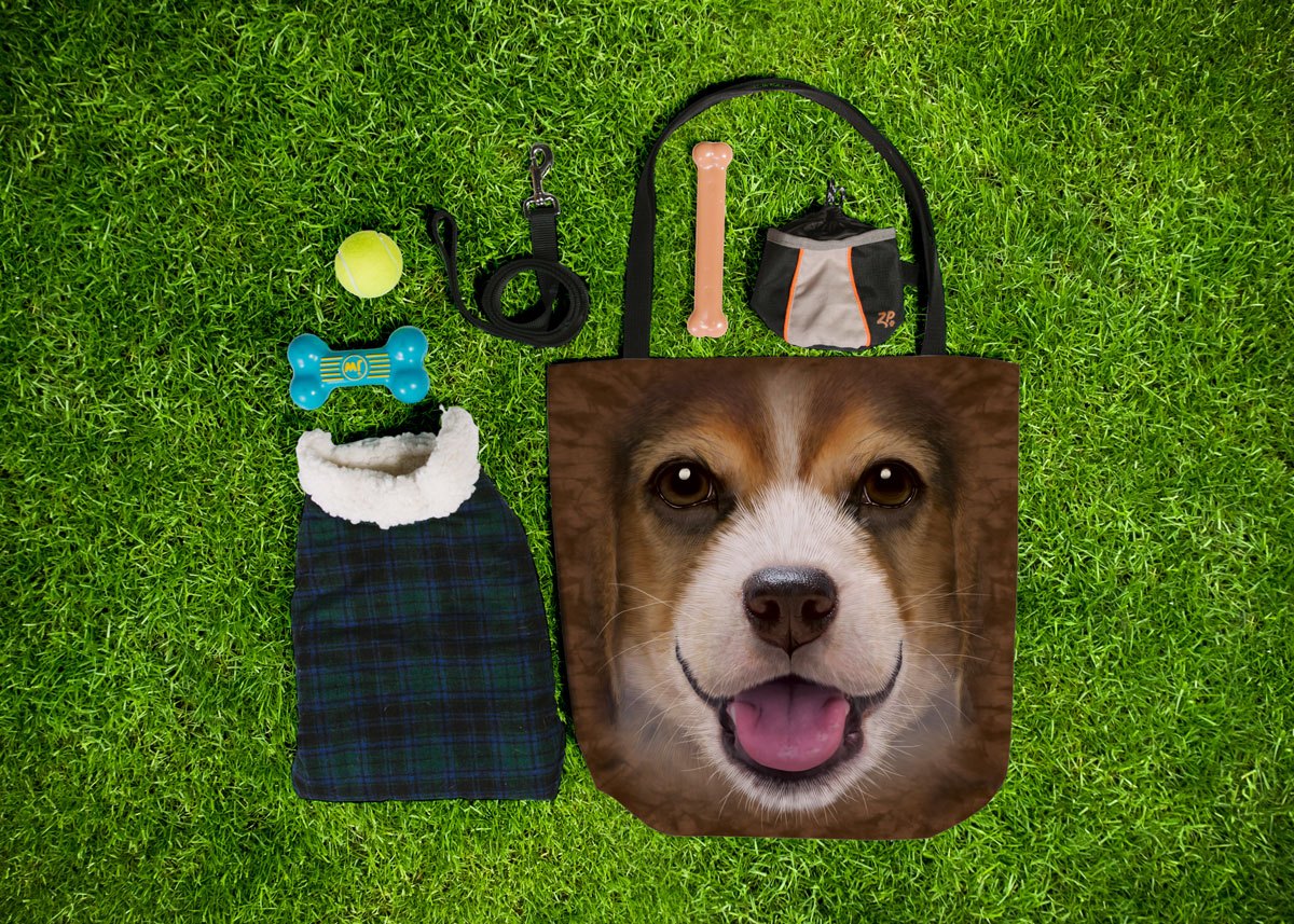 Big Face Dog Tote Bag