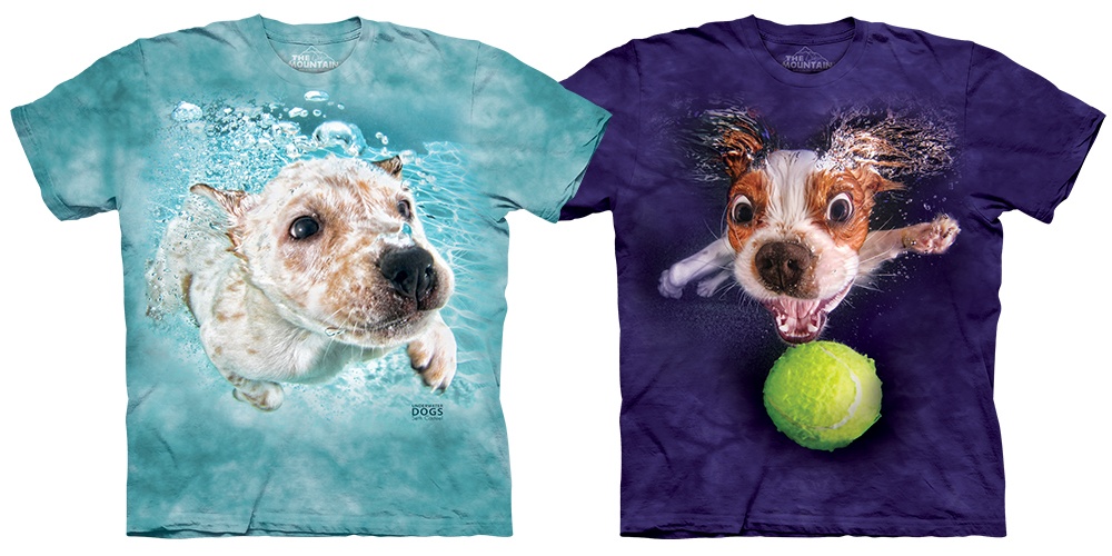 Underwater Dogs Corey and Monty T-Shirts by The Mountain and Seth Casteel